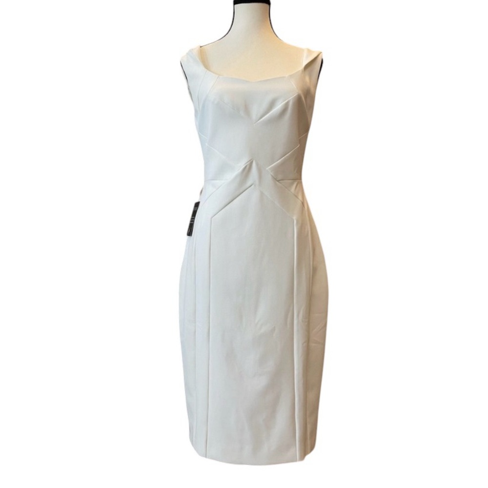 Elegant Off White Sleeveless Dress NWT Size 38 German brand